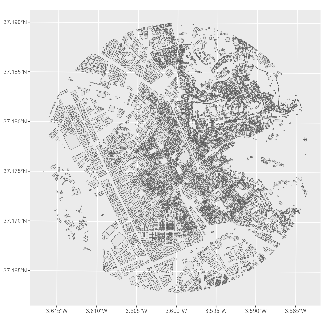 Figure 2: Minimal cadastral map of Granada