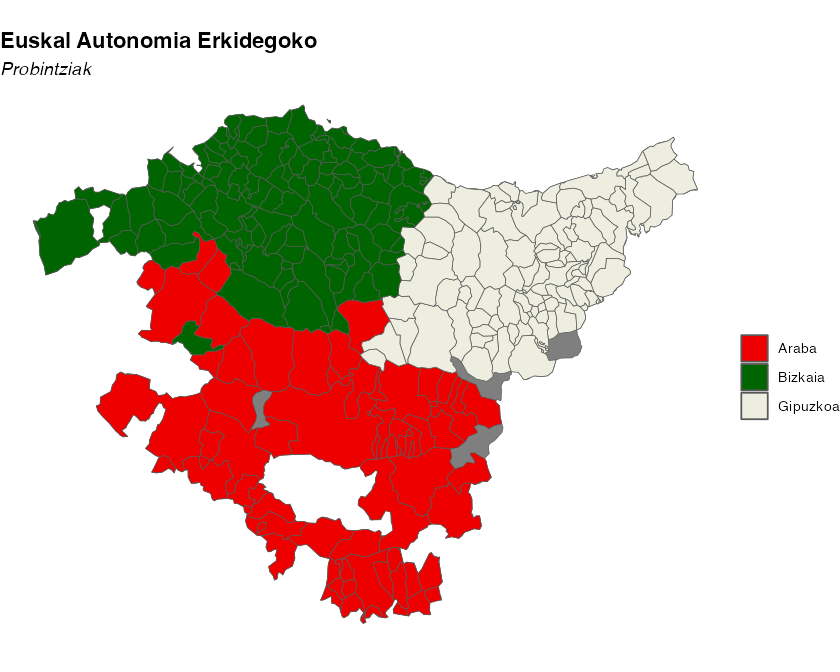 Example: Municipalities of the Basque Country