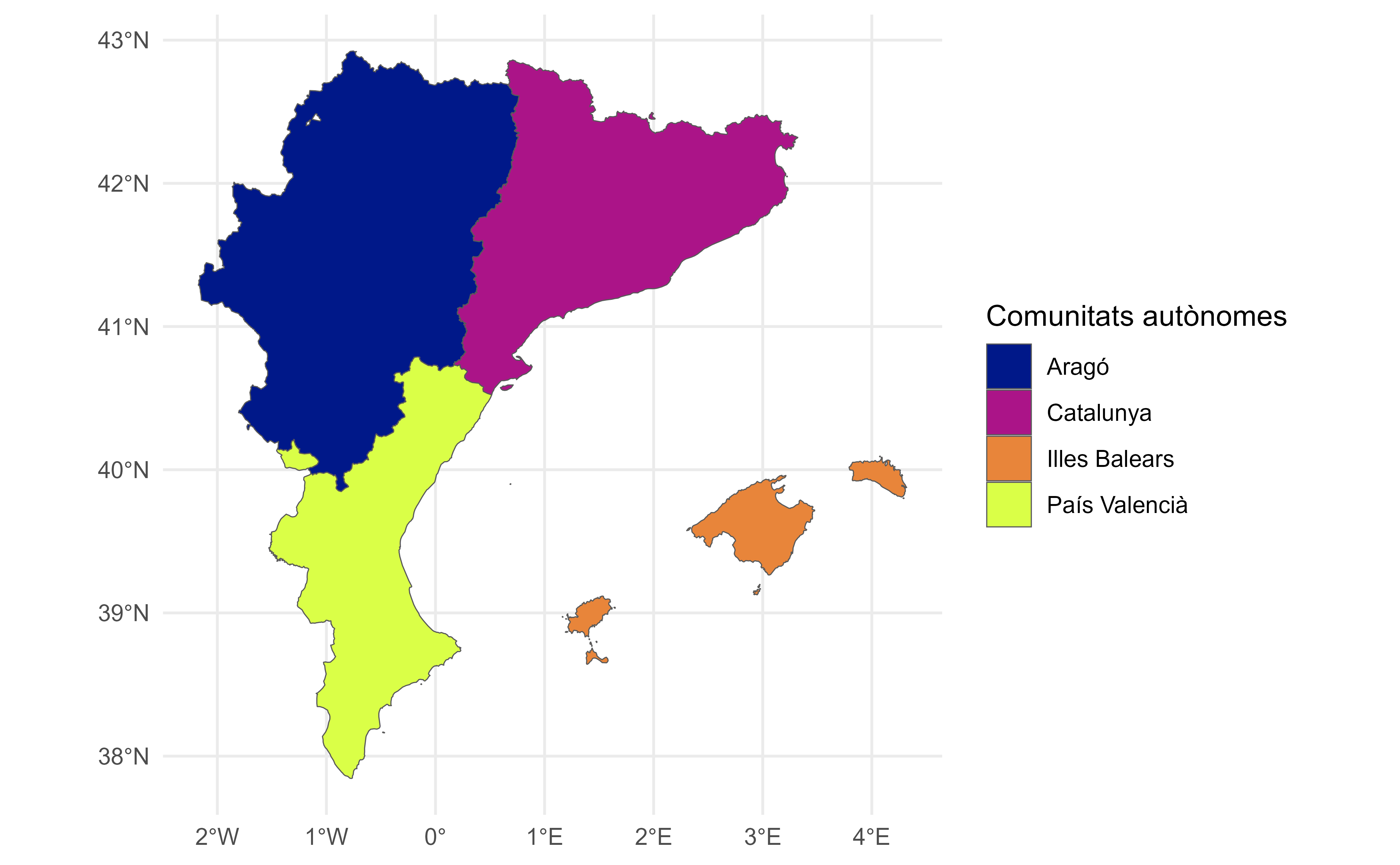 Ejemplo: CCAA de España