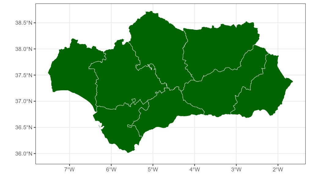 Example: Provinces of Andalucia