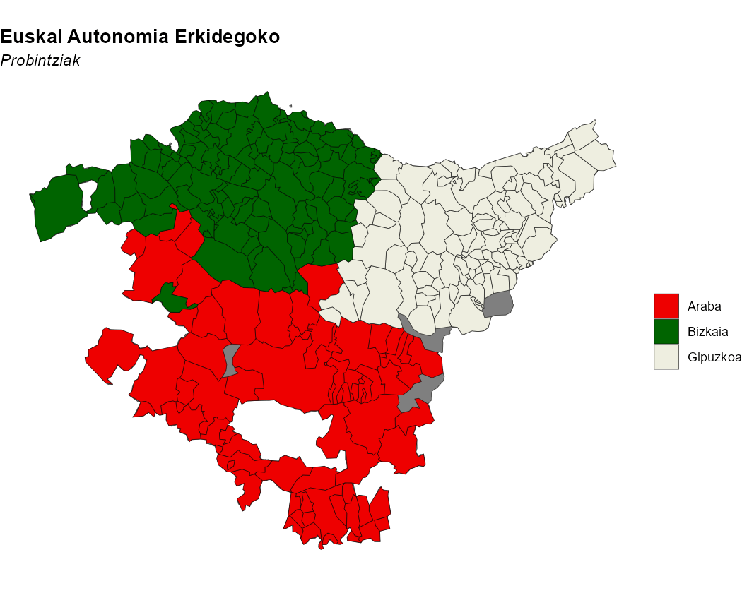 Example: Municipalities of the Basque Country